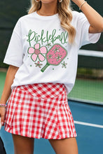Load image into Gallery viewer, White Pickleball Sweet Flower Printed T Shirt