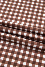 Load image into Gallery viewer, Red Color Block Plaid Patchwork Long Sleeve Pullover Wide Leg Pant Set