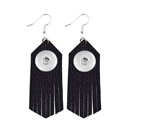 18 or 20 MM Leather Tassel Earrings