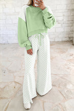 Load image into Gallery viewer, Khaki Polka Dot Patchwork Colorblock Long Sleeve Casual Two Piece Pants Set