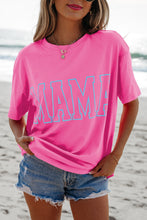 Load image into Gallery viewer, Bright Pink MAMA Letter Graphic Neon T Shirt