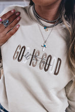 Load image into Gallery viewer, Jet Stream GOD IS GOOD Western Embroidered Letter Crewneck Pullover Sweatshirt