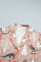 Load image into Gallery viewer, Brown Abstract Print Long Sleeve Two Piece Lounge Set