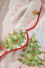 Load image into Gallery viewer, Pink Abstract Christmas Print Long Sleeve Two Piece Shift Lounge Set