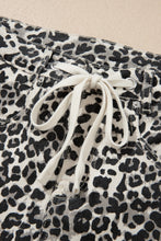 Load image into Gallery viewer, Khaki Leopard Print Drawstring Waist Straight Leg Jeans