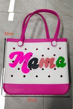 Load image into Gallery viewer, Rose Red mama Print Self-assembly Straps Hollowed EVA Beach Bag