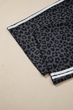 Load image into Gallery viewer, Pink Leopard Print Varsity Striped Detail 3/4 Sleeve Top Shift Pant Set
