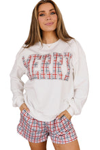 Load image into Gallery viewer, Multicolour Plaid MERRY Holiday Long Sleeve Top and Shorts Set