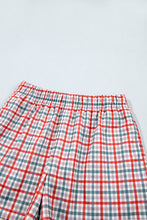 Load image into Gallery viewer, Multicolour Plaid MERRY Holiday Long Sleeve Top and Shorts Set
