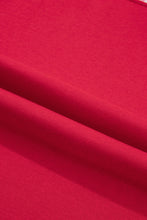 Load image into Gallery viewer, Red Colorblock Polka Dot Contrast Trim Oversized Sweatshirt