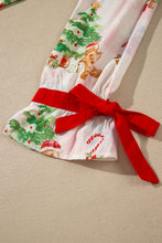 Load image into Gallery viewer, Pink Abstract Christmas Print Long Sleeve Two Piece Shift Lounge Set