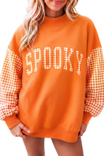 Load image into Gallery viewer, Evergreen Gingham Plaid Oversized Pullover Sweatshirt