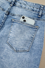 Load image into Gallery viewer, Sail Blue Acid Wash Pocket Detail Flare Jeans