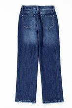 Load image into Gallery viewer, Sail Blue Mineral Wash Raw Hem High Waist Flared Jeans