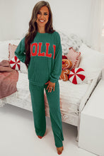 Load image into Gallery viewer, Racing Red MERRY Corded Long Sleeve Top and Pockets Pants Set