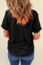 Load image into Gallery viewer, Black COWGIRL DONT CRY Steer Head Print Short Sleeve Top