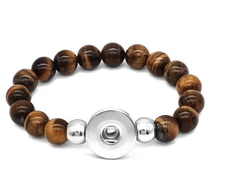 18 or 20 MM Flame Stone Bracelet Brown Elastic