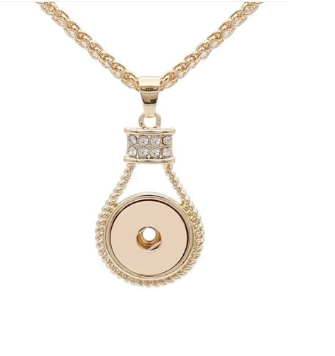 18 or 20 MM Fashion Gold Rhinestone Rope Pendant Drop Necklace