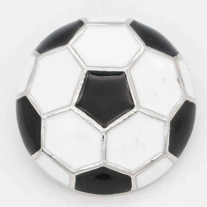 18 or 20 MM Soccer Ball Black/White Enamel