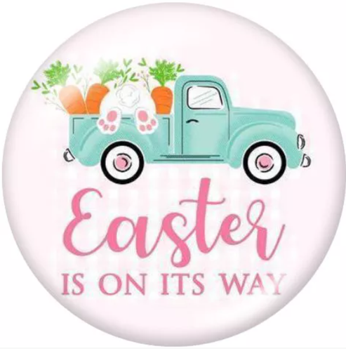 20 MM Easter is on it's Way Truck/Carrots/Bunny Glass