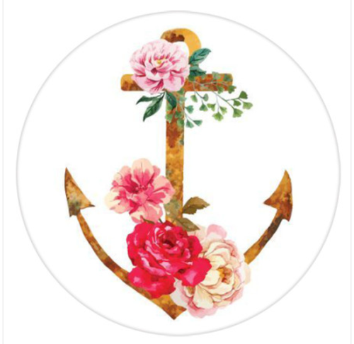 20 MM Anchor with Rose Garland