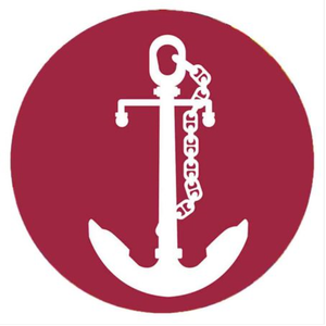 20 MM Red/White Enamel Anchor