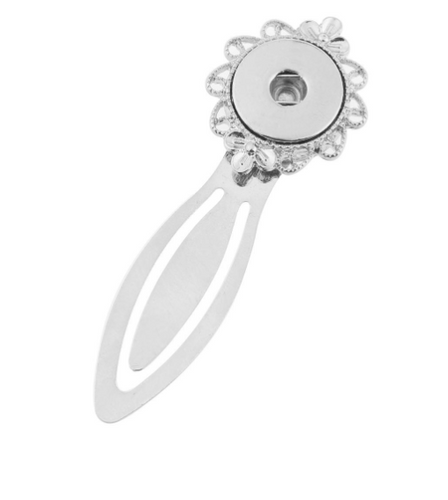 18 or 20 MM Silver Bookmark 1 Snap