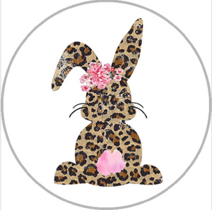 20 MM Easter Bunny Cheetah Print Glass