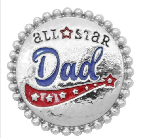 20 MM Silver Plated All Star Dad