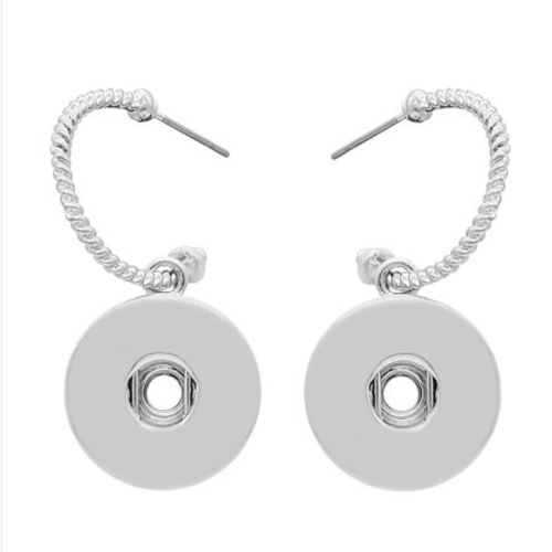 18 or 20 MM Hoop Snap Earrings