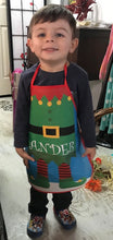 Load image into Gallery viewer, Kids Elf Aprons With or Without Kids Names