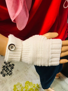 18 or 20 MM Snap Knitted Fingerless Glove