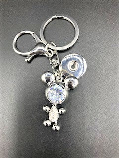 18 or 20 MM Mouse Rhinestone Key Chain