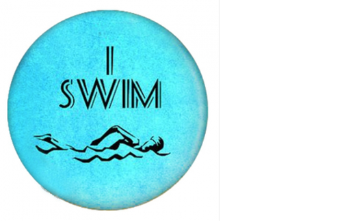 20 MM I Swim Snap Blue Enamel