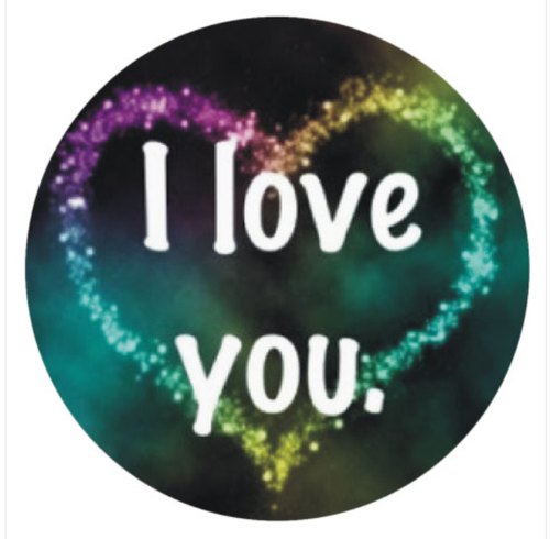 20 MM I Love You Tie Dye Enamel