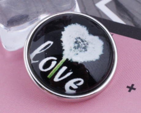 20 MM Love Black/Dandelion Glass