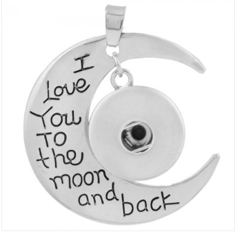 18 or 20 MM 1 Snap Love You To The Moon and Back Ornament/Pendant