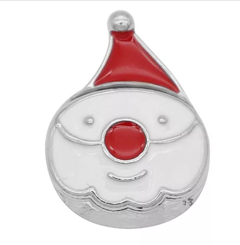 20 MM Santa Face Red/White Enamel