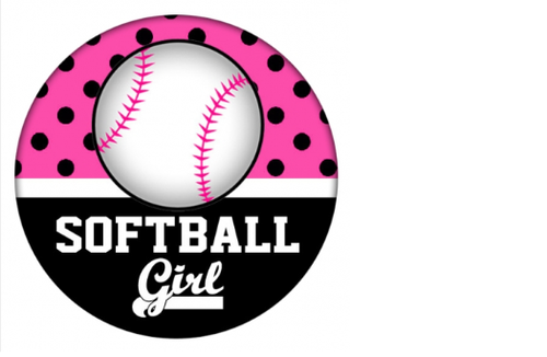 20 MM Girl's Softball Enamel Snap