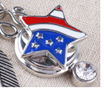 20 MM Flag Antique Silver Star Shape