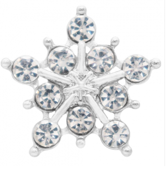 20 MM  Clear Rhinestone Snowflake