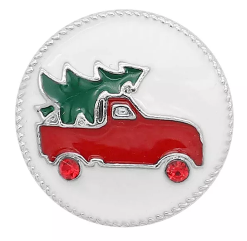 20 Enamel/Red Rhinestone Truck and Christmas Tree