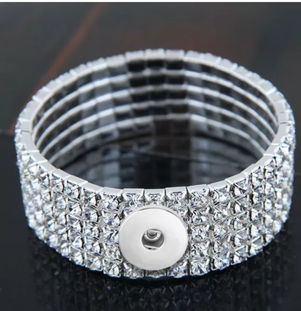 18 or 20 MM Water Diamond Bracelet Versatile Elastic Snap Bracelet