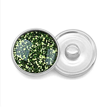 18 MM Glitter Resin Snap (Assorted Colors)