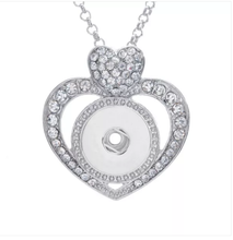 Load image into Gallery viewer, 18 or 20 MM Silver Heart Necklace