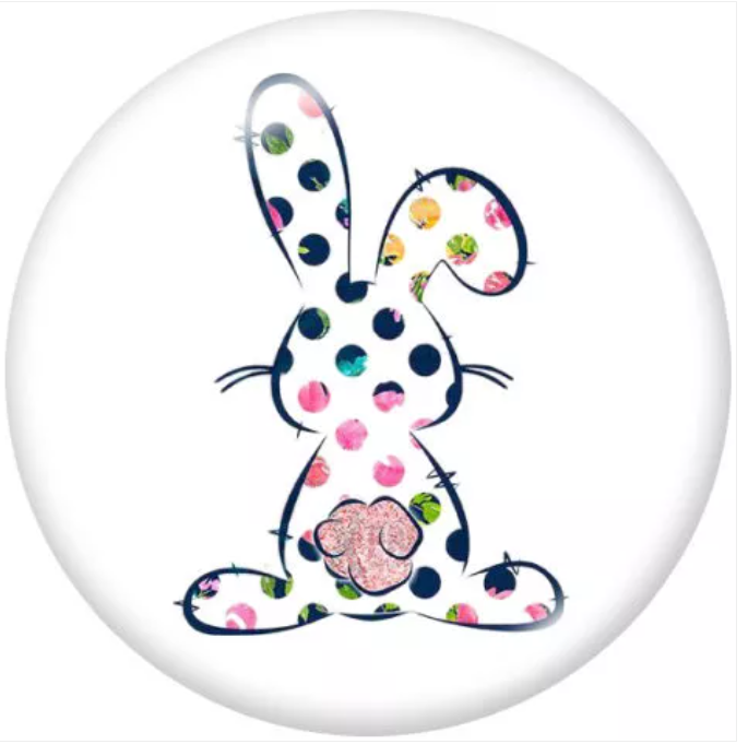 20 MM Polka Dot Bunny Glass