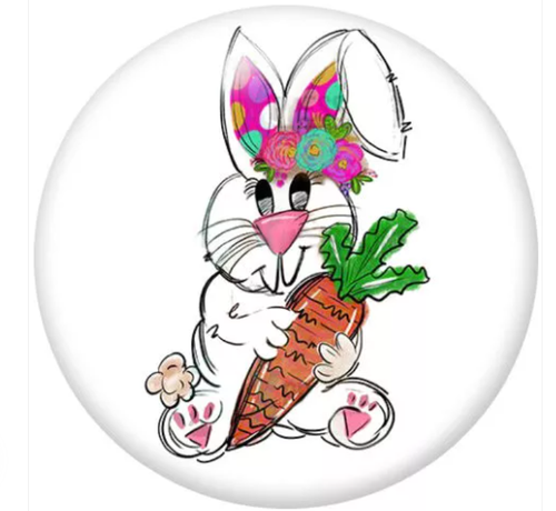 20 MM Bunny/Carrot Glass