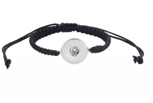 18 or 20 MM Black Nylon Adjustable Size Bracelet