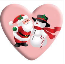 Load image into Gallery viewer, 18 or 20 MM Heart Photo Resin Multiple Christmas Designs