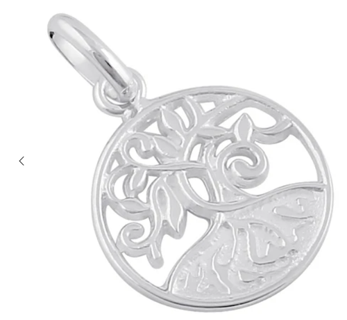 Sterling Silver Thick Root Tree of Life Pendant